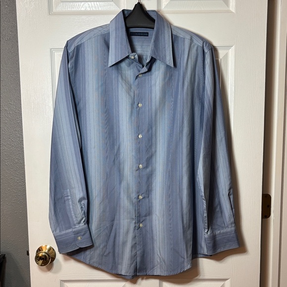 Material London Striped Dress Shirt- size Large- NWOT - Picture 3 of 8